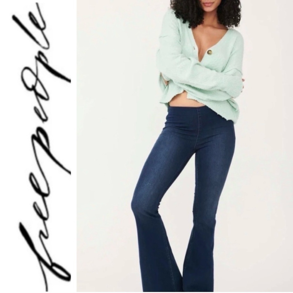 We The Free/Free People Penny Pull On Flair Jeans size 30 Boho Coastal Cowgirl - Picture 14 of 16